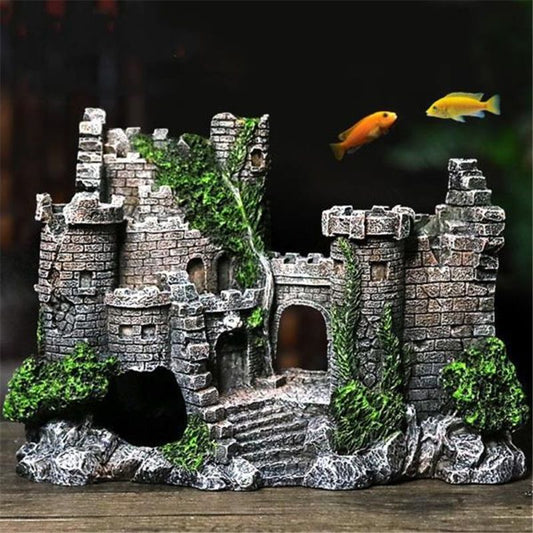 Aquarium Decorations- Castle Fish Tank Decorations for Aquatic Pets to Breed Play and Rest Fish Decorations for Tank
