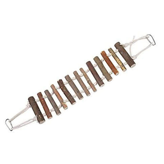 Rope Ladder Bird Toy, Bird Ladder Rope Wooden Ladder Swing Ladder Toy for Parrots Pet Hamster Parrot Parrot Perch for Cage Hanging Pet Bird Cage Accessories(10*60cm)