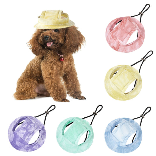 Dog fleece hat Adjustable dog Outdoor port UV protection Hat cap qd best Light blue S Light blue S