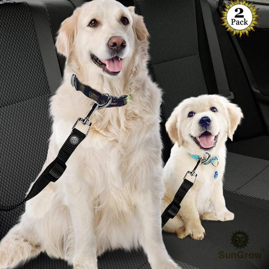 Dog Seat Belt for Car, Adjustable Nylon Pet Seatbelt, Supports All Cars, Dog Car Leash Seat Belt, Seatbelt for Dogs, Cats & Ferrets Travel Harness