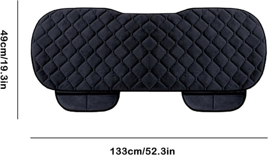 Back Seat Cover,Black Breathable Car Rear Seats Bottom Cushion,Universal Auto Bench Seat Protector Fits Most 5-Seat Cars,Long Rear Seat Chair Cover Protective Mat Pad for SUV