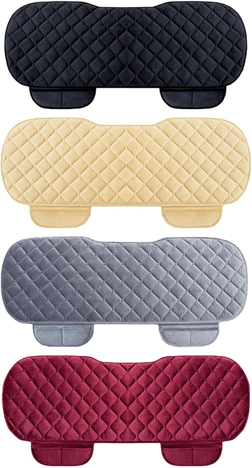 Back Seat Cover,Black Breathable Car Rear Seats Bottom Cushion,Universal Auto Bench Seat Protector Fits Most 5-Seat Cars,Long Rear Seat Chair Cover Protective Mat Pad for SUV