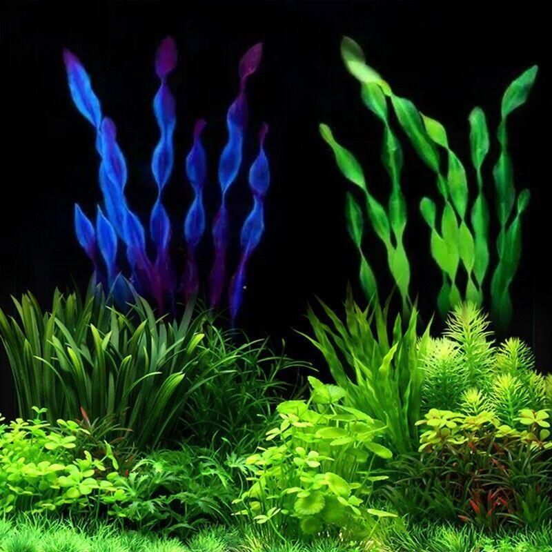 10PCS Artificial Plants Fish Tank Aquarium Aquatic Plants Simulated Water Grass