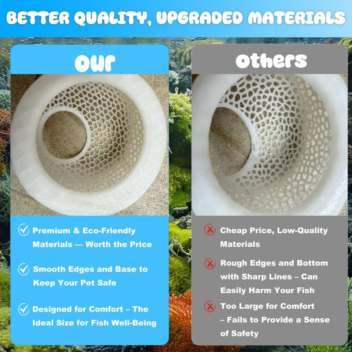 Floating Betta Hide & Shrimp Cave – 3D Printed Aquarium Hammock, Feeder & Rest Spot – Floating Betta Log & Cave Decor for Nano Tanks, Corydoras, Shrimp & Small Fish – Safe PLA, Patent Pending - White - Size S