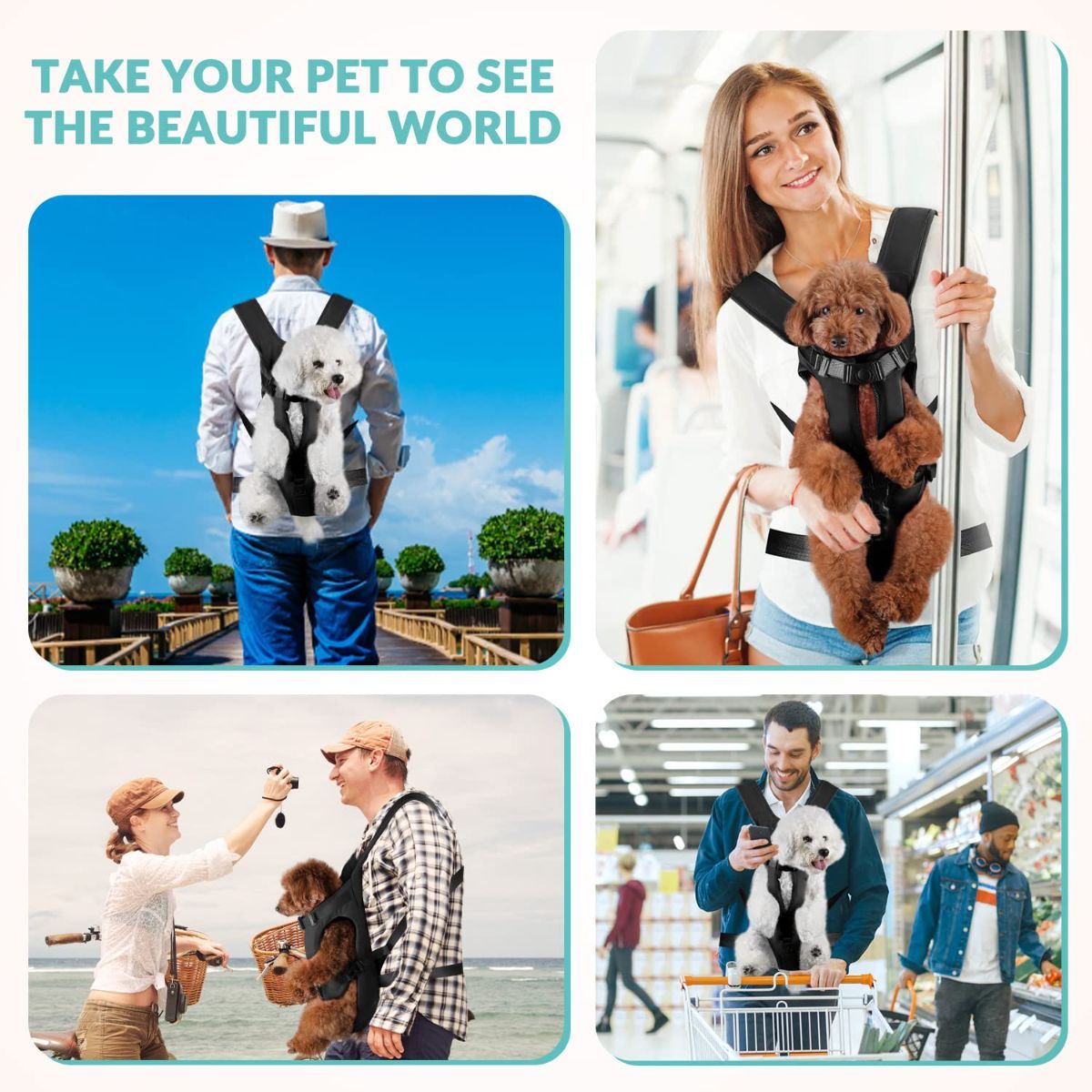 Dog Harness - Black - Size XL