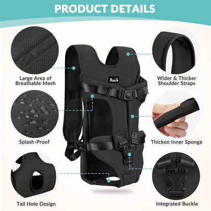 Dog Harness - Black - Size XL