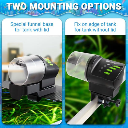 Aquarium Fish Feeder, Multifunctional Adjustable Automatic Food Dispenser Plug In Turtle Vacation Feeder Resun Af2020