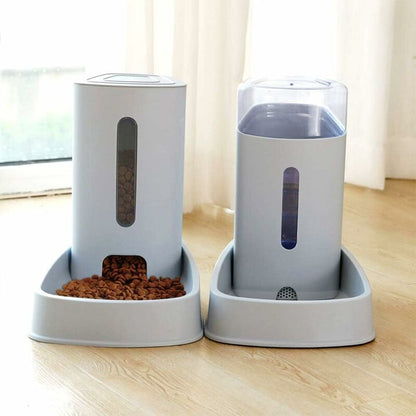 Automatic Water/Dog Feeder Fountain - 3.8L X 2 Pieces - Dog/Cat/Dog Food Feeders And Waterers Accessories Cat/Dog/Pet