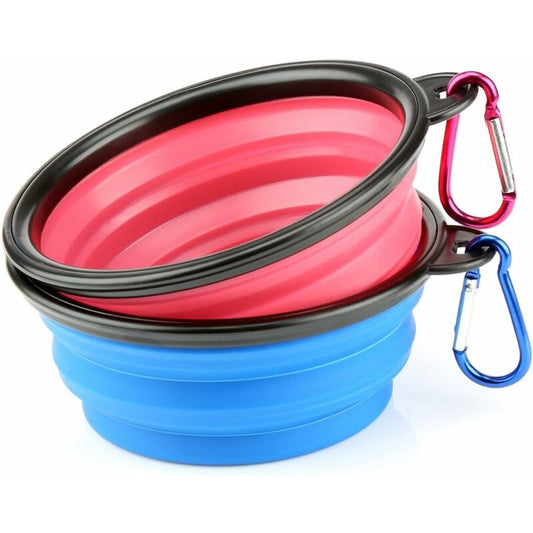 2 Foldable Travel Pet Bowls