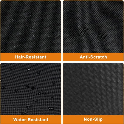 Dog Blanket Car Back Seat - Dog Trunk Liner - Non-Slip & Waterproof Backseat Cover for Pets - Durable Washable Trunk Liner for Travel - Suitable for Small and Medium Cars and Trucks - Black