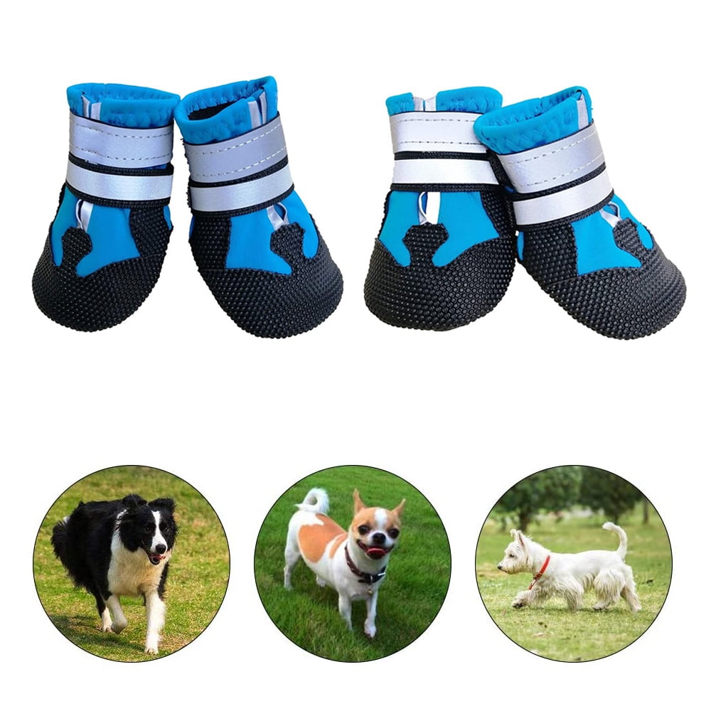 Dog Boots for Dogs Non-Slip, Waterproof Dog Booties for Outdoor, Dog Shoes for Medium to Large Dogs with Rugged Sole M Blue