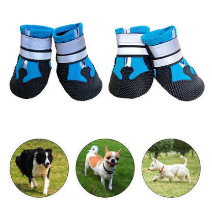 Dog Boots for Dogs Non-Slip, Waterproof Dog Booties for Outdoor, Dog Shoes for Medium to Large Dogs with Rugged Sole M Blue