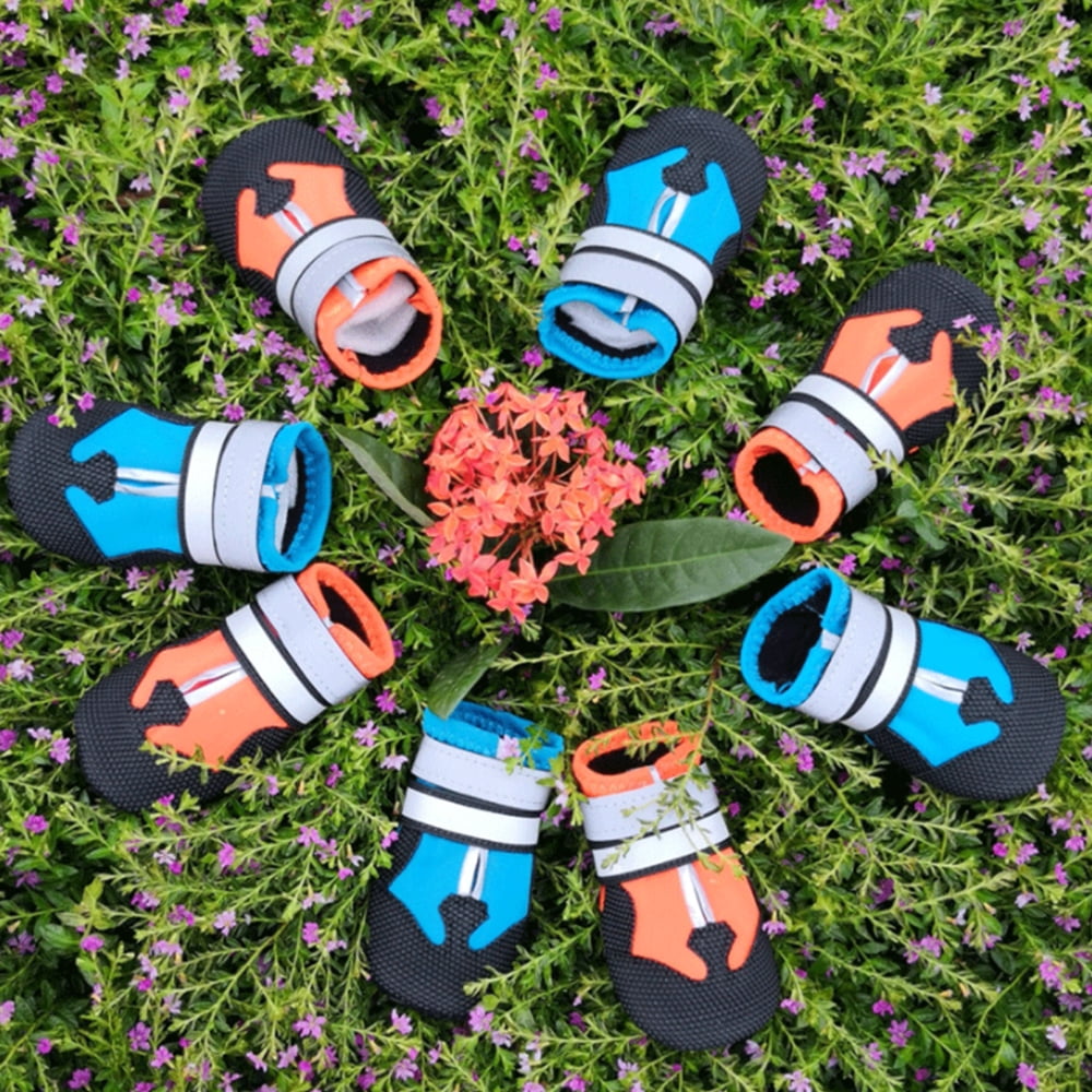 Dog Boots for Dogs Non-Slip, Waterproof Dog Booties for Outdoor, Dog Shoes for Medium to Large Dogs with Rugged Sole L Blue