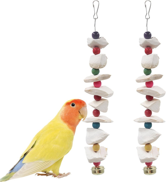 Tutuviw 2Pcs Bird Cuttlebone Chew Toy