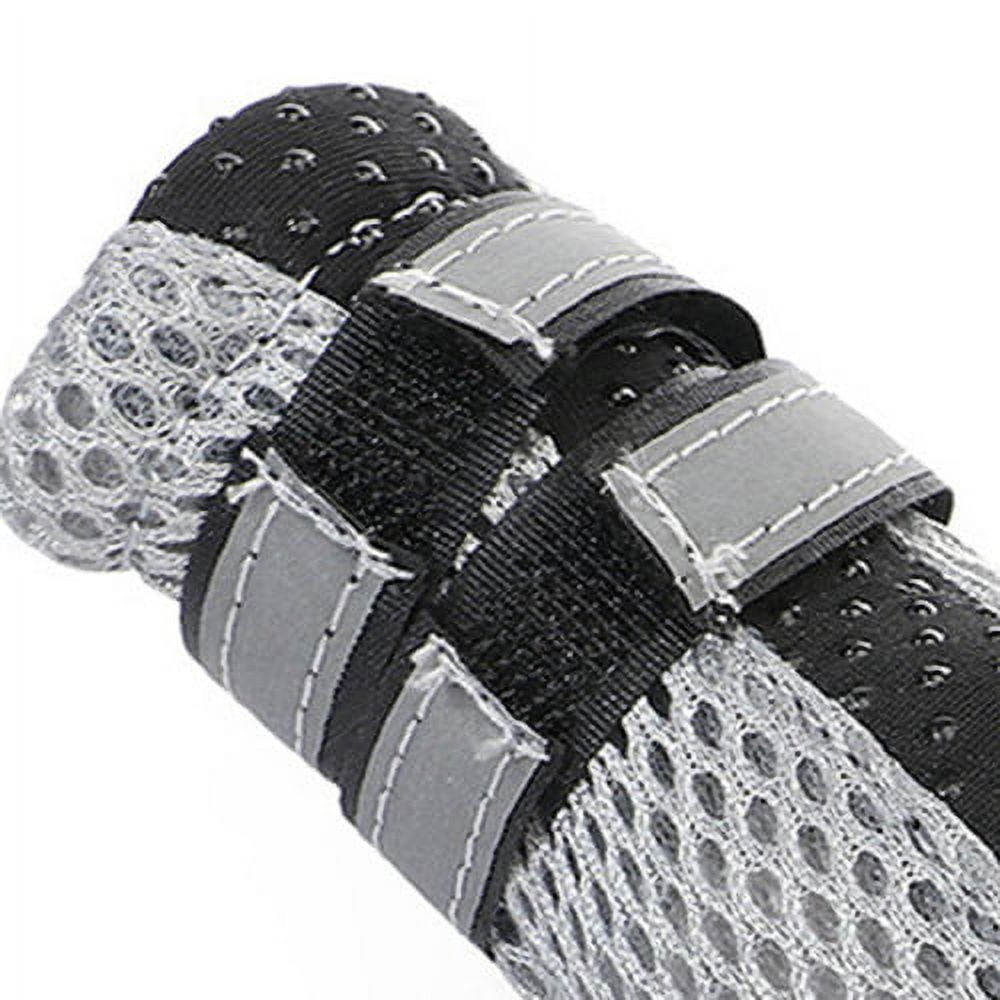 SPRING PARK Small Dog Shoes, Slip Resistant 4pcs Dog Puppy Boots Booties Pet Sneakers with Reflective Fastener Tape for Small Medium Dogs, Protect Paws Easy to Wear Daily Use S Black