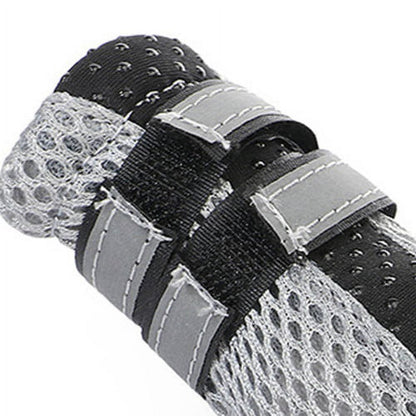 SPRING PARK Small Dog Shoes, Slip Resistant 4pcs Dog Puppy Boots Booties Pet Sneakers with Reflective Fastener Tape for Small Medium Dogs, Protect Paws Easy to Wear Daily Use M Blue