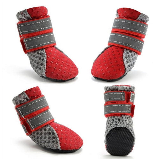 SPRING PARK Dog Shoes - Red - Large