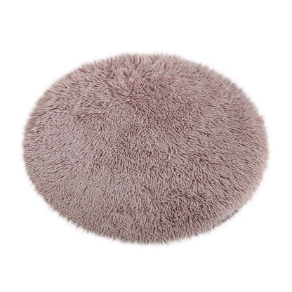16 inch Plush Dog Bed with Anti-Slip Waterproof Bottom - Purple
