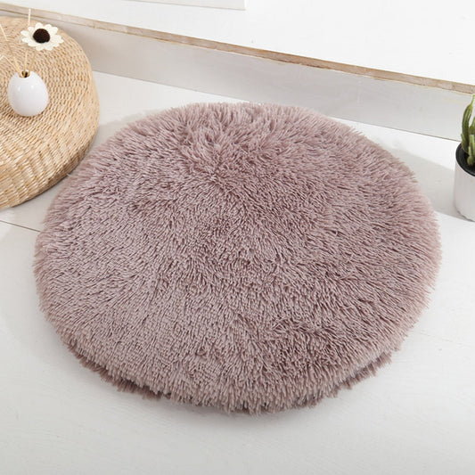 16 inch Plush Dog Bed with Anti-Slip Waterproof Bottom - Purple