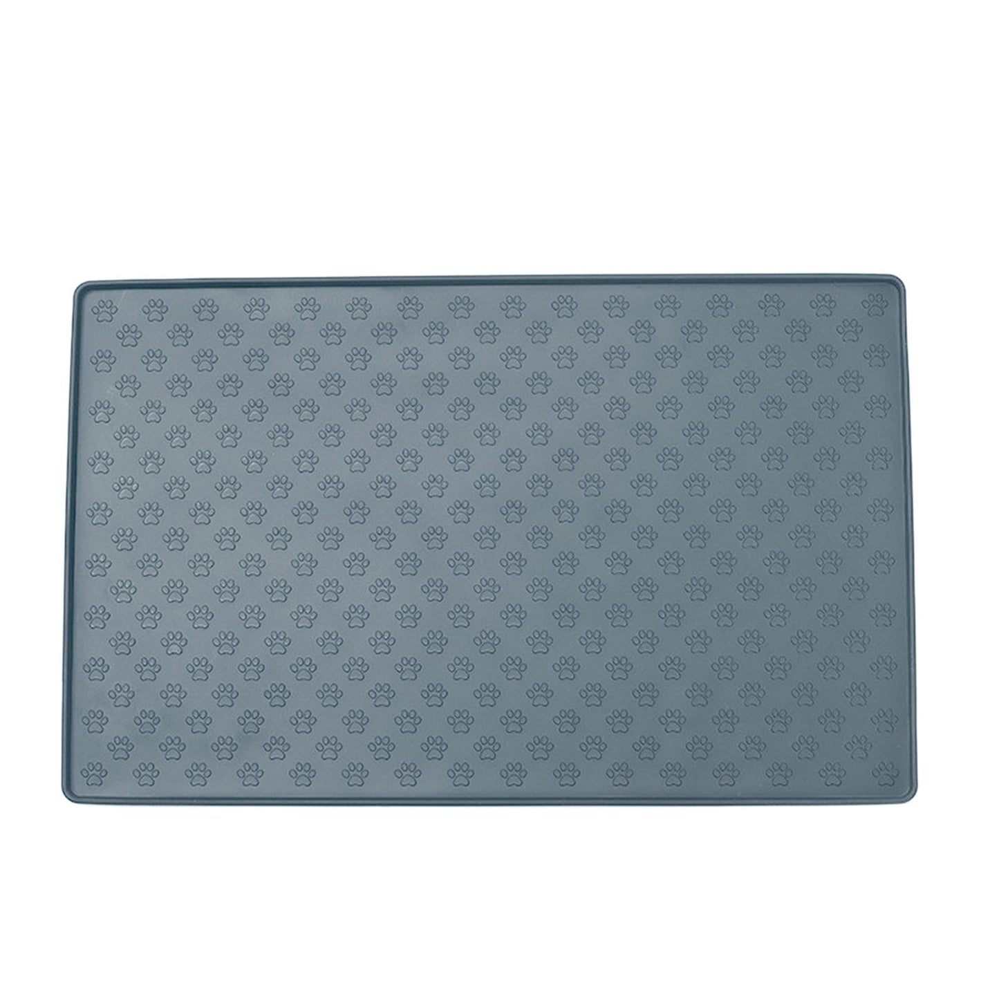 Darzheoy Dog Food Mat, Waterproof Dog Bowl Mat, Silicone Dog Mat for Food and Water, Pet Food Mat with Edges, Nonslip Dog Feeding Mat, Dog Food Mats for Floors Gray