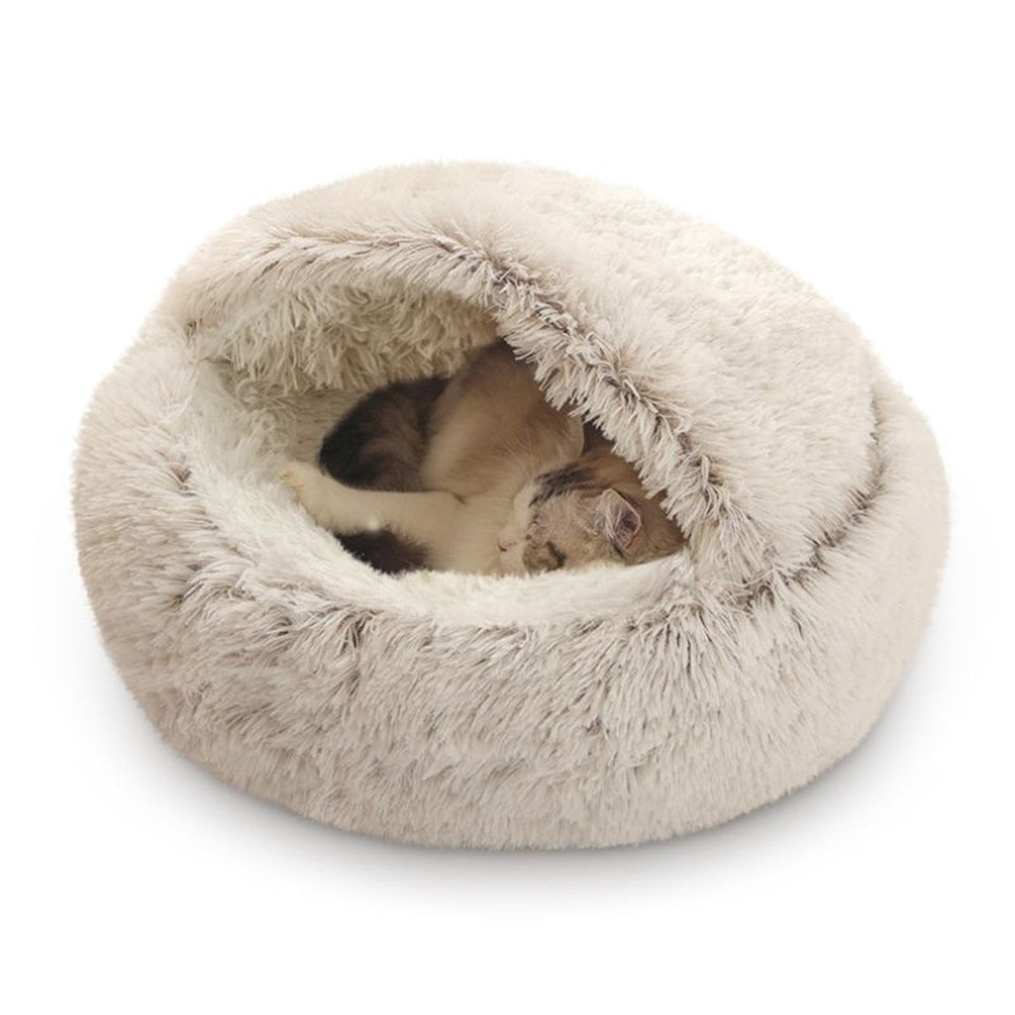 Calming Pet Beds, Anti-Anxiety Dog Bed, Waterproof Bottom Washable (16"x16") Coffee