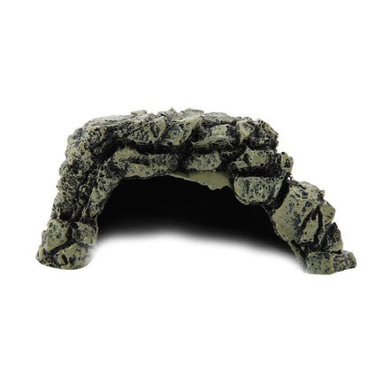 Fish Hiding Cave Aquarium Turtle Reptile Basking Hide Habitat Shelter for Aquarium Terrarium Decoration Ornament (Medium)