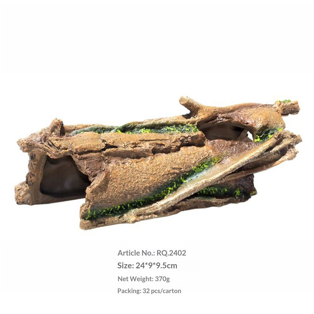 Lizard Snake or Reptile Hide, Large Hollow Log Snake Hideout for Ball  Bearded Dragon and Gecko Eco-Friendly Resin Tank Accessory with Basking Platform