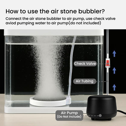 Aquarium Air Stones Oxygen Bubbler, 4 Inch Fish Tank Quiet Oxygen Aerator, Air Pump Accessories Airstones for Fish Tank and Hydroponics