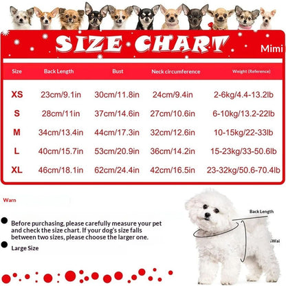 Dog Sweater, Stretchy with Bowtie and Soft Turtleneck - Red, Medium