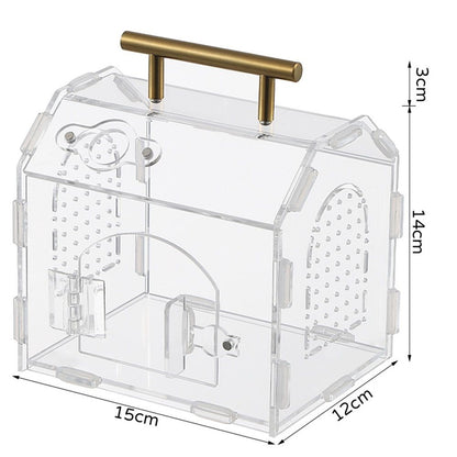 Jumping Spider Enclosure Tarantula Enclosure Insect Terrarium with Handle and Magnetic Door Transparent Terrarium for Reptiles, Amphibians and Spiders