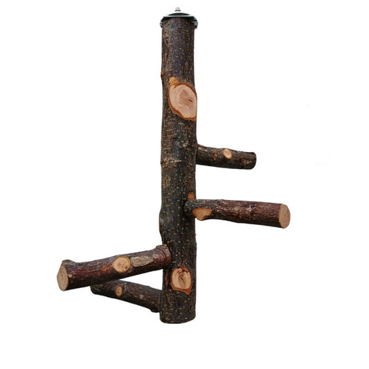 Bird perch bracket toy, natural wooden parrot perch birdcage, branch perch parrot, macaw, sparrow, love bird accessories, rotating stand
