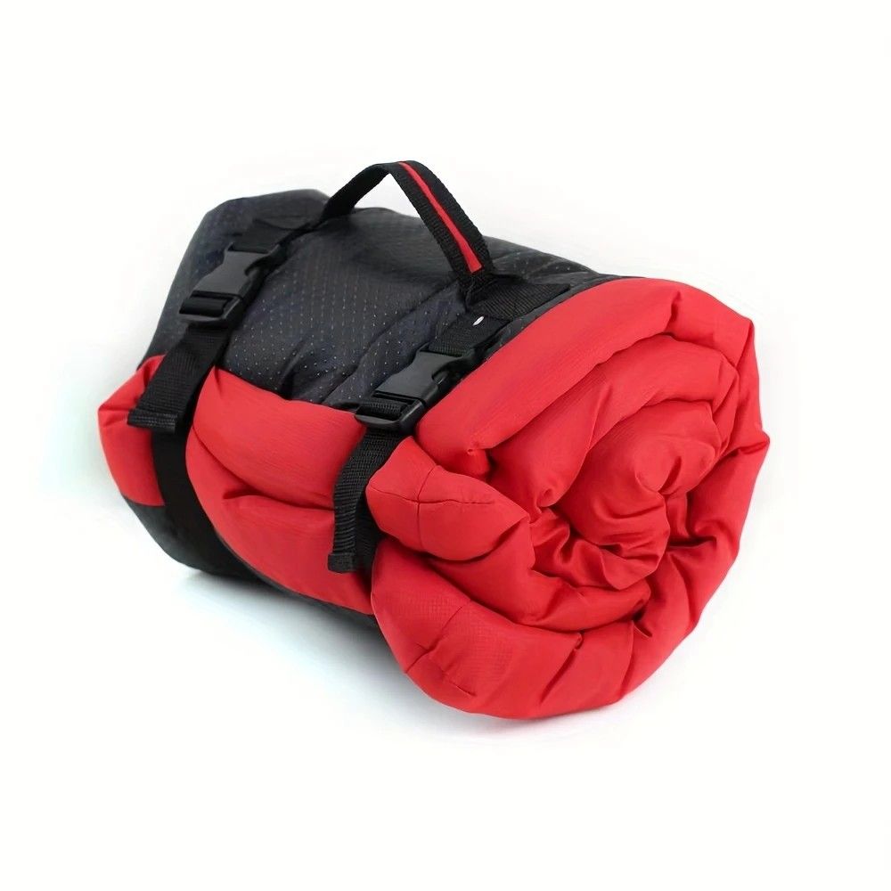 High-quality moisture-proof thick portable camping dog bed suitable for medium / large / small dogs - durable polyester outdoor mat with handle foldable design suitable for travel home and camping trips camping bed.BLUE
