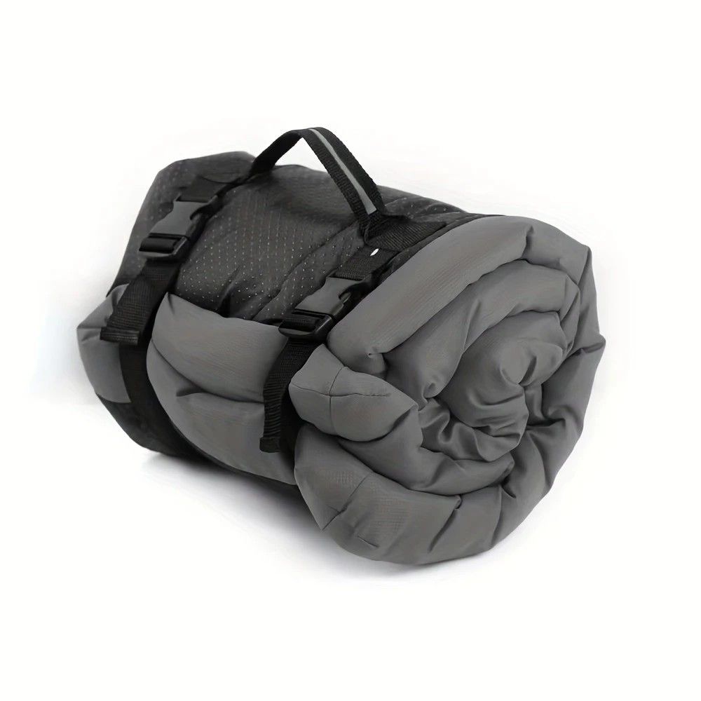 High-quality moisture-proof thick portable camping dog bed suitable for medium / large / small dogs - durable polyester outdoor mat with handle foldable design suitable for travel home and camping trips camping bed.BLUE