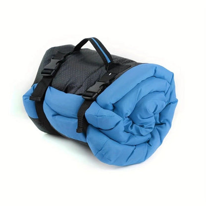 High-quality moisture-proof thick portable camping dog bed suitable for medium / large / small dogs - durable polyester outdoor mat with handle foldable design suitable for travel home and camping trips camping bed.pitch green
