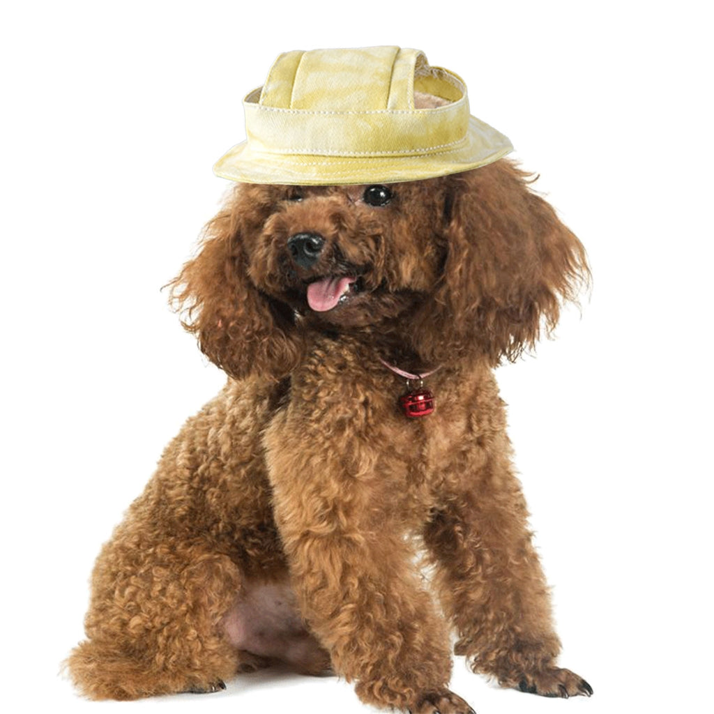 Dog fleece hat Adjustable dog Outdoor port UV protection Hat cap qd best Light blue S Light blue S