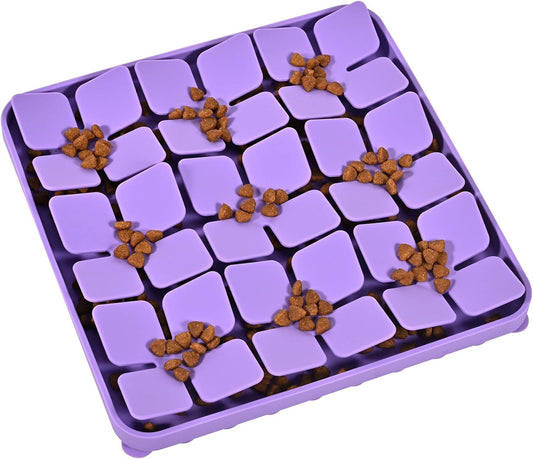 Slow Feeder Dog Cat Bowl 1 Piece Purple Interactive Pet Feeding Bowl