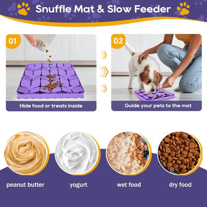 Slow Feeder Dog Cat Bowl Grass Green Pet Feeder Bowl for Dogs and Cats