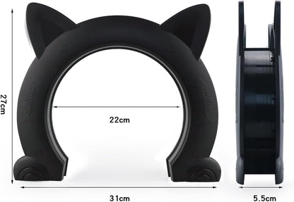 Large Cat Door Interior Door, XL Indoor Cat Door, Pet Doors for Cats, Kitties and Small Dogs (Black)
