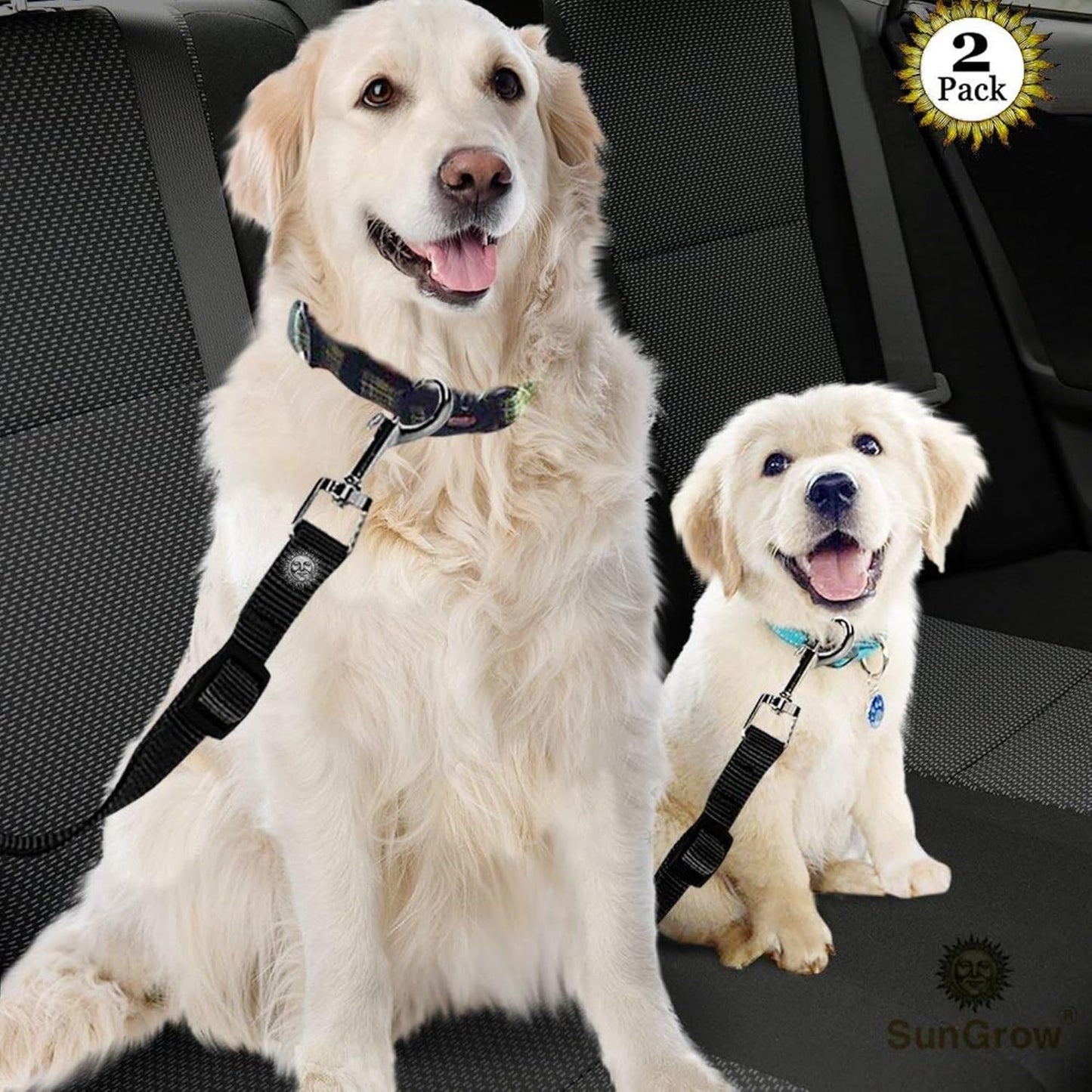 Dog Seat Belt for Car, Adjustable Nylon Pet Seatbelt, Supports All Cars, Dog Car Leash Seat Belt, Seatbelt for Dogs, Cats & Ferrets Travel Harness