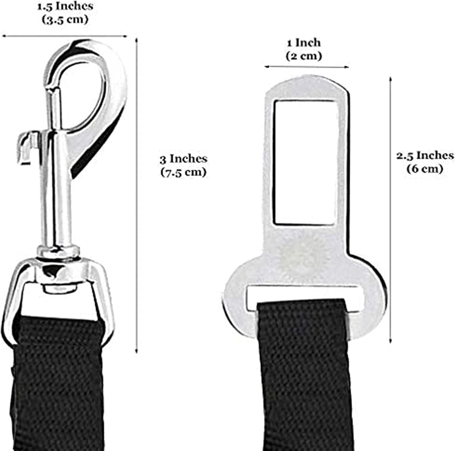 Dog Seat Belt for Car, Adjustable Nylon Pet Seatbelt, Supports All Cars, Dog Car Leash Seat Belt, Seatbelt for Dogs, Cats & Ferrets Travel Harness