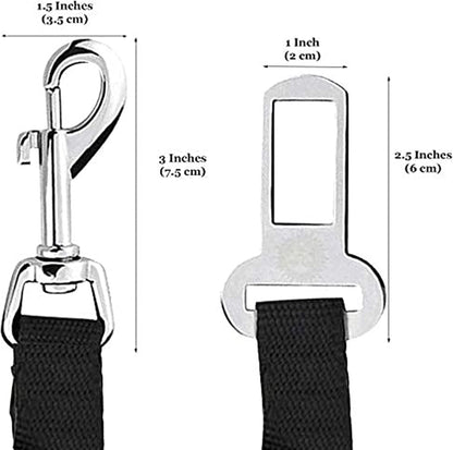 Dog Seat Belt for Car, Adjustable Nylon Pet Seatbelt, Supports All Cars, Dog Car Leash Seat Belt, Seatbelt for Dogs, Cats & Ferrets Travel Harness