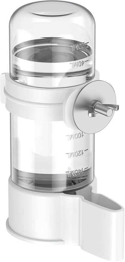 Bird Water Dispenser, Automatic Water Feeder, Plastic Cage Water Dispenser, White Parrot Waterer for Small Parakeet Cockatiel Budgie Lovebirds (Not Fit for Food Feeding)