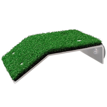Turtle Basking Platform Simulation Grass Turtle Ramp for Fish Tank Aquarium - L