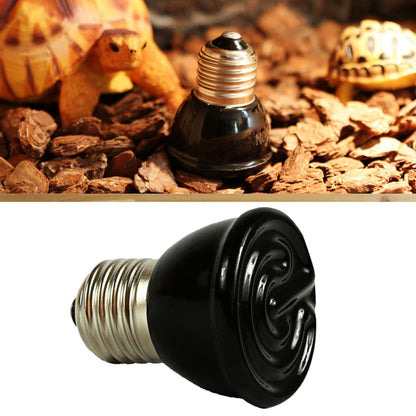 100W Ceramic Heating Lamp Non Luminous Pet Heating Light for Reptile Home 220V Black