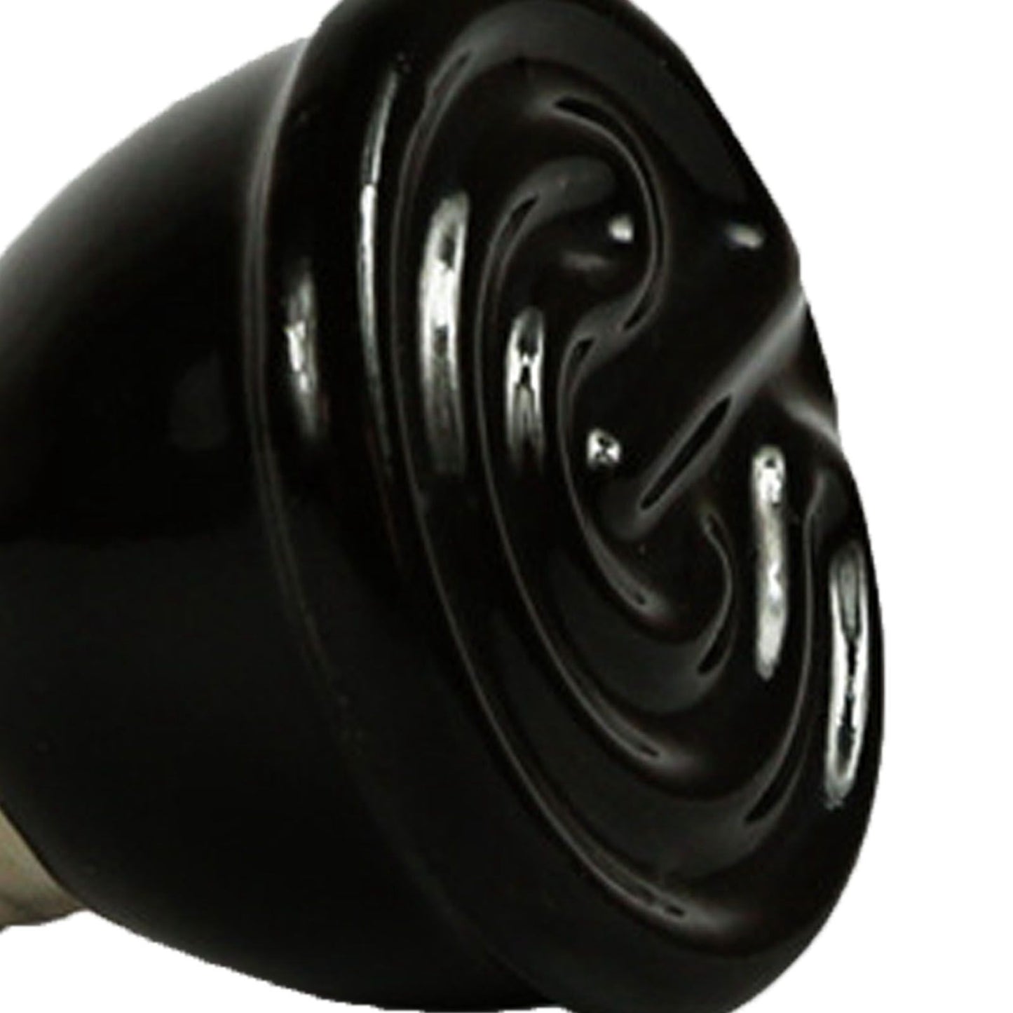 100W Ceramic Heating Lamp Non Luminous Pet Heating Light for Reptile Home 220V Black