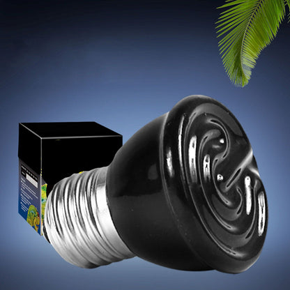 100W Ceramic Heating Lamp Non Luminous Pet Heating Light for Reptile Home 220V Black