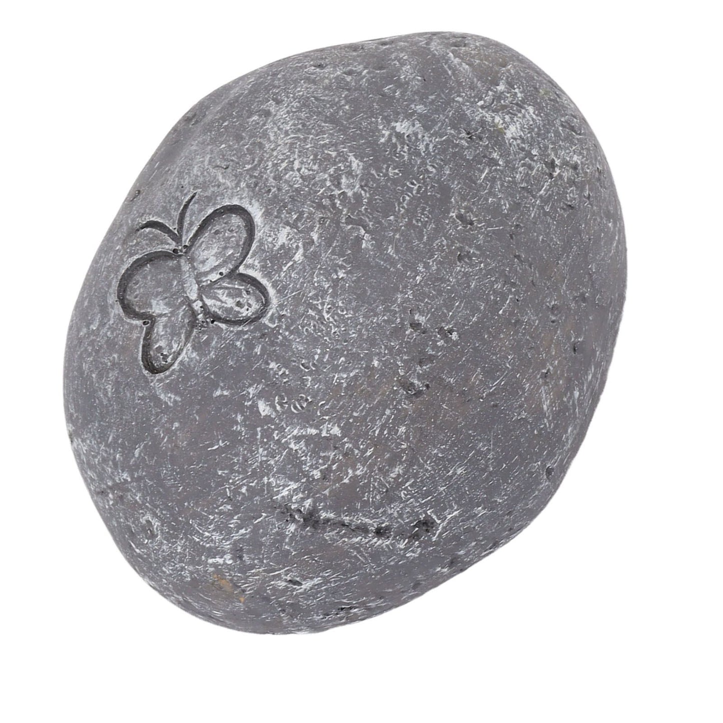 Pet Memorial Garden Stone DIY Butterfly Print Pet Cat Dog Grave Marker Resin Pet Memorial Gift Stone Grey