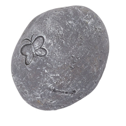 Pet Memorial Garden Stone DIY Butterfly Print Pet Cat Dog Grave Marker Resin Pet Memorial Gift Stone Grey