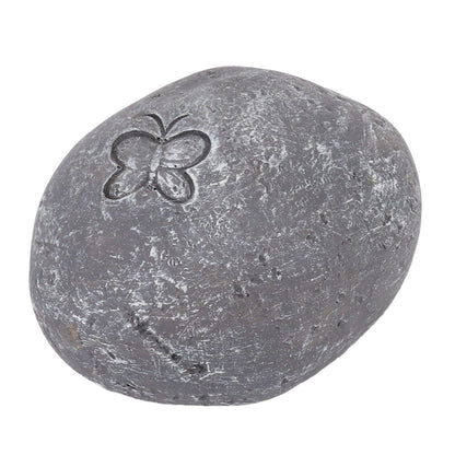 Pet Memorial Garden Stone DIY Butterfly Print Pet Cat Dog Grave Marker Resin Pet Memorial Gift Stone Grey
