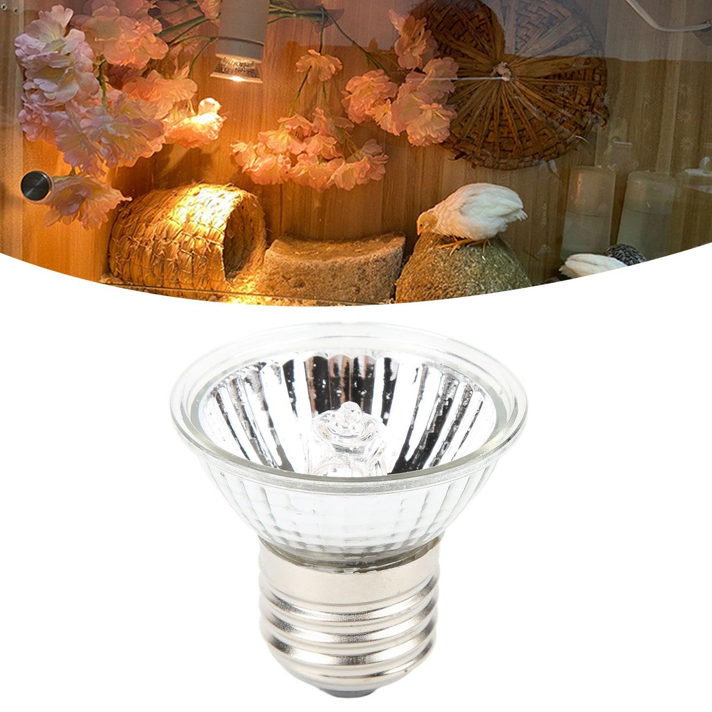 UVB Reptile Heat Lamp Bulbs Full Spectrum Energy Saving Sunbathe Heat Lamp for Amphibians 220‑240V Warm Light 25W